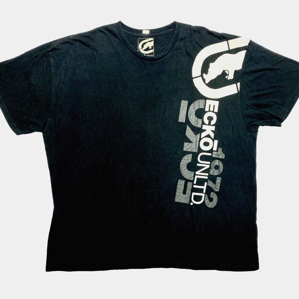 Vintage Ecko Unltd T-Shirt Mens 3XL Black Short Sleeve Graphic